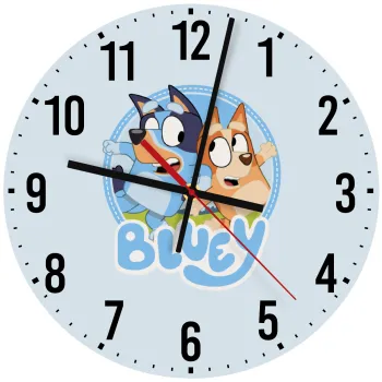 Μπλε, Ρολόι τοίχου ξύλινο (30cm)