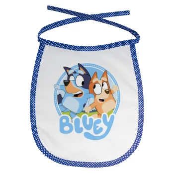 Μπλε, Σαλιάρα μωρού αλέκιαστη με κορδόνι Μπλε