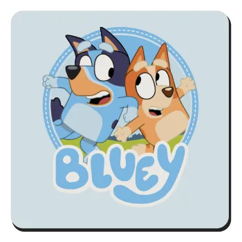 Μπλε, Τετράγωνο μαγνητάκι ξύλινο 9x9cm