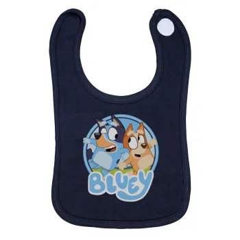 Μπλε, Σαλιάρα με Σκρατς 100% Organic Cotton Μπλε (0-18 months)