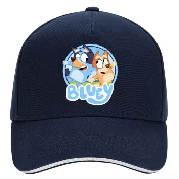 Μπλε, DRILL Adult Ultimate Hat BLUE/WHITE, (100% COTTON, ADULT, UNISEX, ONE SIZE)