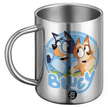 Μπλε, BIG Mug Stainless steel double wall (450ml)