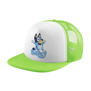 The Bluey, Καπέλο παιδικό Soft Trucker με Δίχτυ Πράσινο/Λευκό