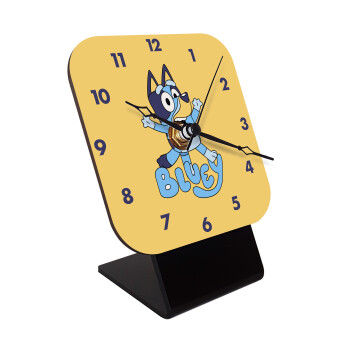 The Bluey, Επιτραπέζιο ρολόι ξύλινο με δείκτες (10cm)
