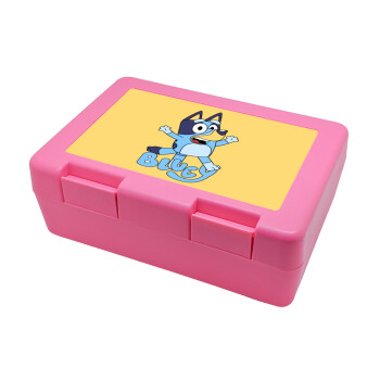 The Bluey, Children's cookie container PINK 185x128x65mm (BPA free plastic)