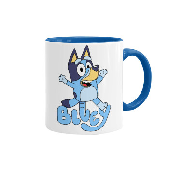 The Bluey, Mug colored blue, ceramic, 330ml