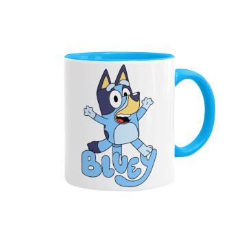 The Bluey, Mug colored light blue, ceramic, 330ml