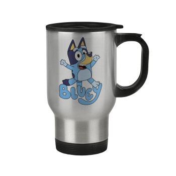 The Bluey, Stainless steel travel mug with lid, double wall 450ml