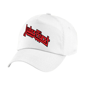 Judas Priest, Καπέλο παιδικό Baseball, 100% Βαμβακερό Twill, Λευκό (ΒΑΜΒΑΚΕΡΟ, ΠΑΙΔΙΚΟ, UNISEX, ONE SIZE)
