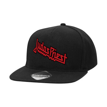 Judas Priest, Καπέλο Ενηλίκων Flat Snapback Μαύρο, (100% ΒΑΜΒΑΚΕΡΟ TWILL, ΕΝΗΛΙΚΩΝ, UNISEX, ONE SIZE)