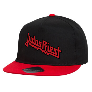Judas Priest, Καπέλο παιδικό Flat Snapback, Μαύρο/Κόκκινο (100% ΒΑΜΒΑΚΕΡΟ, ΠΑΙΔΙΚΟ, UNISEX, ONE SIZE)