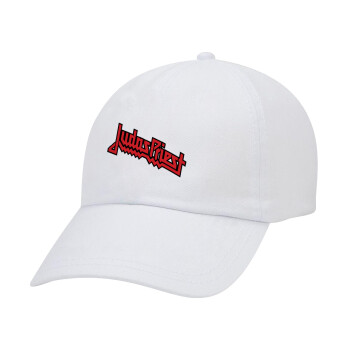 Judas Priest, Καπέλο Ενηλίκων Baseball Λευκό 5-φύλλο (POLYESTER, ΕΝΗΛΙΚΩΝ, UNISEX, ONE SIZE)