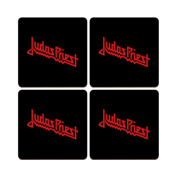 Judas Priest, ΣΕΤ x4 Σουβέρ ξύλινα τετράγωνα plywood (9cm)