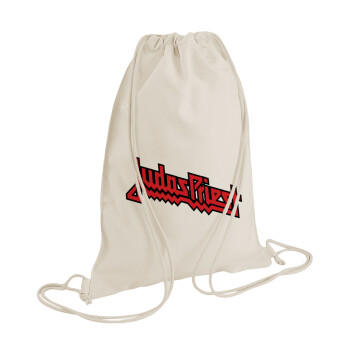 Judas Priest, Τσάντα πλάτης πουγκί GYMBAG natural (28x40cm)