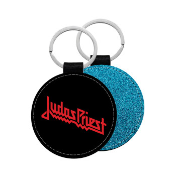 Judas Priest, Μπρελόκ Δερματίνη, στρογγυλό ΜΠΛΕ (5cm)