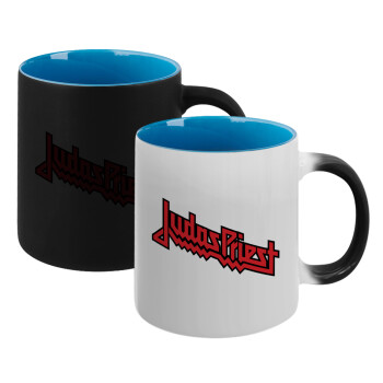 Judas Priest, Κούπα Μαγική εσωτερικό μπλε, κεραμική 330ml που αλλάζει χρώμα με το ζεστό ρόφημα