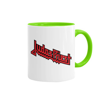 Judas Priest, Mug colored light green, ceramic, 330ml