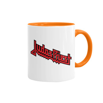 Judas Priest, Mug colored orange, ceramic, 330ml