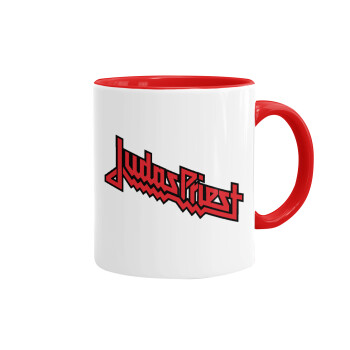 Judas Priest, Κούπα χρωματιστή κόκκινη, κεραμική, 330ml