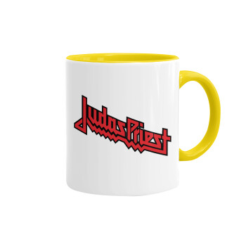 Judas Priest, Mug colored yellow, ceramic, 330ml