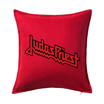 Judas Priest, Μαξιλάρι καναπέ Κόκκινο 100% βαμβάκι, περιέχεται το γέμισμα (50x50cm)