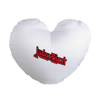 Judas Priest, Μαξιλάρι καναπέ καρδιά 40x40cm περιέχεται το  γέμισμα