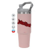 Pink color, 890ml (30oz) stainless Steel Tumbler with Handle