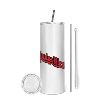 Judas Priest, Tumbler stainless steel 600ml, with metal straw & cleaning brush