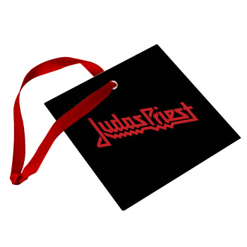 Judas Priest, Χριστουγεννιάτικο στολίδι γυάλινο τετράγωνο 9x9cm