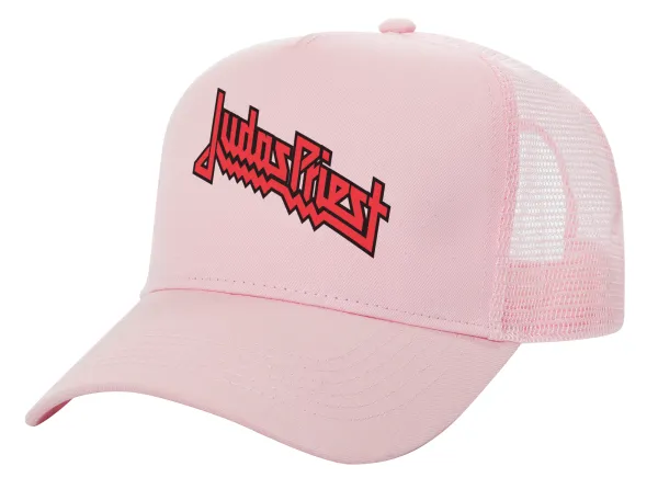 Judas Priest — Καπέλο Ενηλίκων Structured Trucker, με Δίχτυ, ΡΟΖ (100% ΒΑΜΒΑΚΕΡΟ, ΕΝΗΛΙΚΩΝ, UNISEX, ONE SIZE)