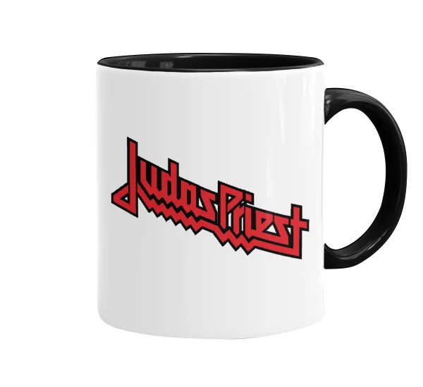 Judas Priest — Κούπα χρωματιστή μαύρη, κεραμική, 330ml