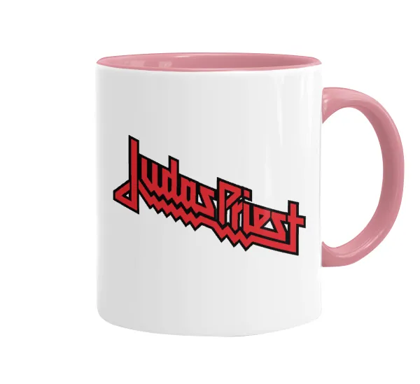Judas Priest — Κούπα χρωματιστή ροζ, κεραμική, 330ml