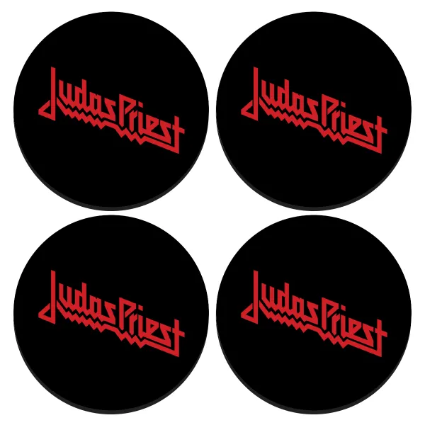 Judas Priest — ΣΕΤ 4 Σουβέρ ξύλινα στρογγυλά (9cm)