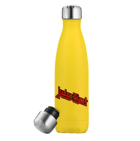 Judas Priest — Yellow Stainless Steel Metallic Thermos, double-walled, 500ml