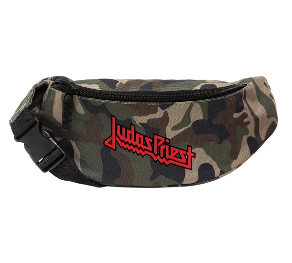 Judas Priest — Unisex waist bag (banana) in Jungle camouflage color with 2 pockets