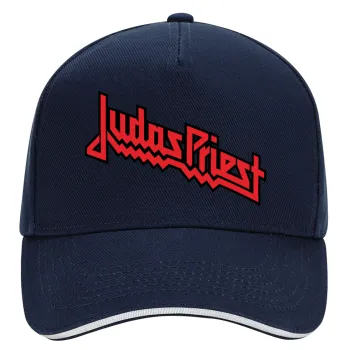 Judas Priest, DRILL Adult Ultimate Hat BLUE/WHITE, (100% COTTON, ADULT, UNISEX, ONE SIZE)