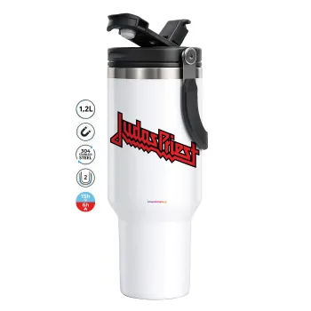 Judas Priest, Mega Stainless steel Tumbler with lid, double wall 1,2L