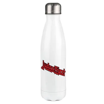 Judas Priest, Metal mug thermos White (Stainless steel), double wall, 500ml