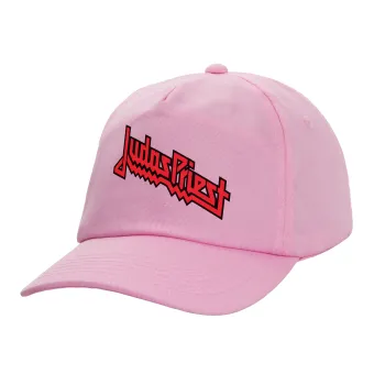 Judas Priest, Καπέλο παιδικό casual μπειζμπολ, 100% Βαμβακερό Twill, ΡΟΖ (ΒΑΜΒΑΚΕΡΟ, ΠΑΙΔΙΚΟ, ONE SIZE)