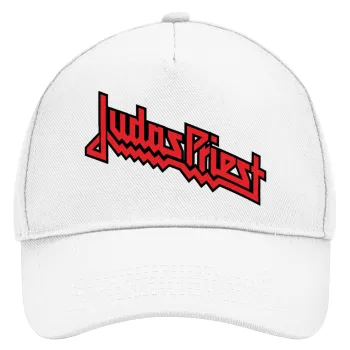Judas Priest, Καπέλο Ενηλίκων Baseball, Drill, Λευκό (100% ΒΑΜΒΑΚΕΡΟ, ΕΝΗΛΙΚΩΝ, UNISEX, ONE SIZE)