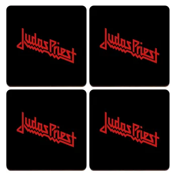 Judas Priest, ΣΕΤ x4 Σουβέρ ξύλινα τετράγωνα plywood (9cm)