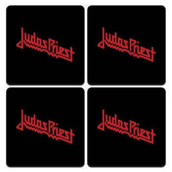 Judas Priest, ΣΕΤ 4 Σουβέρ ξύλινα τετράγωνα (9cm)