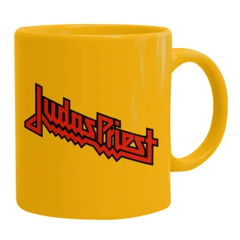 Judas Priest, Ceramic coffee mug yellow, 330ml