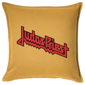 Judas Priest, Sofa cushion YELLOW 50x50cm includes filling