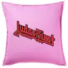 Μαξιλάρι καναπέ ΡΟΖ 100% βαμβάκι, περιέχεται το γέμισμα (50x50cm)