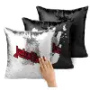 Μαξιλάρι καναπέ Μαγικό Μαύρο με πούλιες 40x40cm περιέχεται το γέμισμα