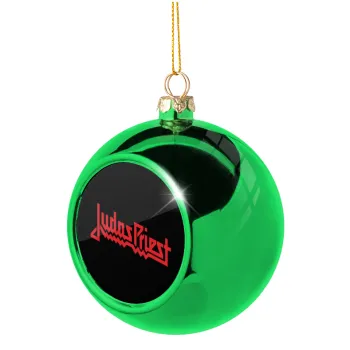 Judas Priest, Green Christmas tree ornament ball 8cm