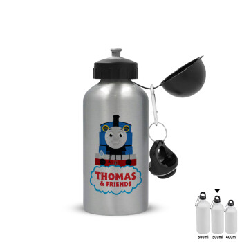 Τόμας το τρενάκι, Metallic water jug, Silver, aluminum 500ml