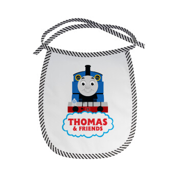 Τόμας το τρενάκι, Σαλιάρα μωρού αλέκιαστη με κορδόνι Μαύρη