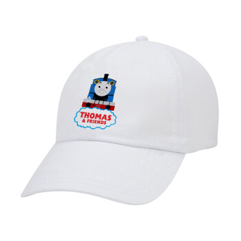 Τόμας το τρενάκι, Καπέλο Ενηλίκων Baseball Λευκό 5-φύλλο (POLYESTER, ΕΝΗΛΙΚΩΝ, UNISEX, ONE SIZE)